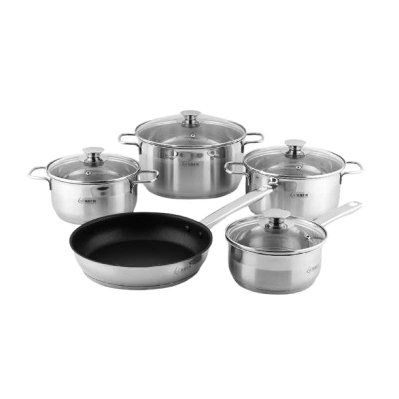 Bộ nồi inox 3 đáy 5 món Arber REMI