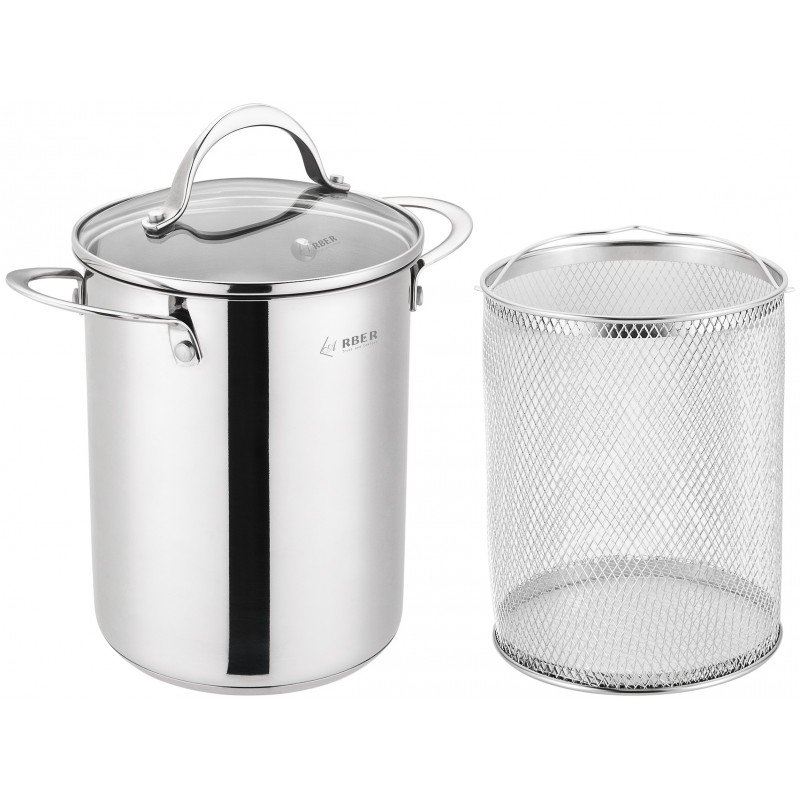 Nồi inox chiên ngâp dầu, kèm giỏ inox AN-03VH