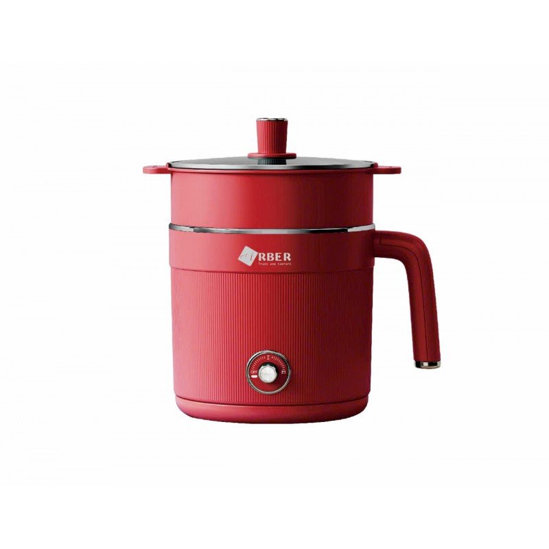 Nồi lẩu mini kèm xưng hấp Arber DN05 màu đỏ