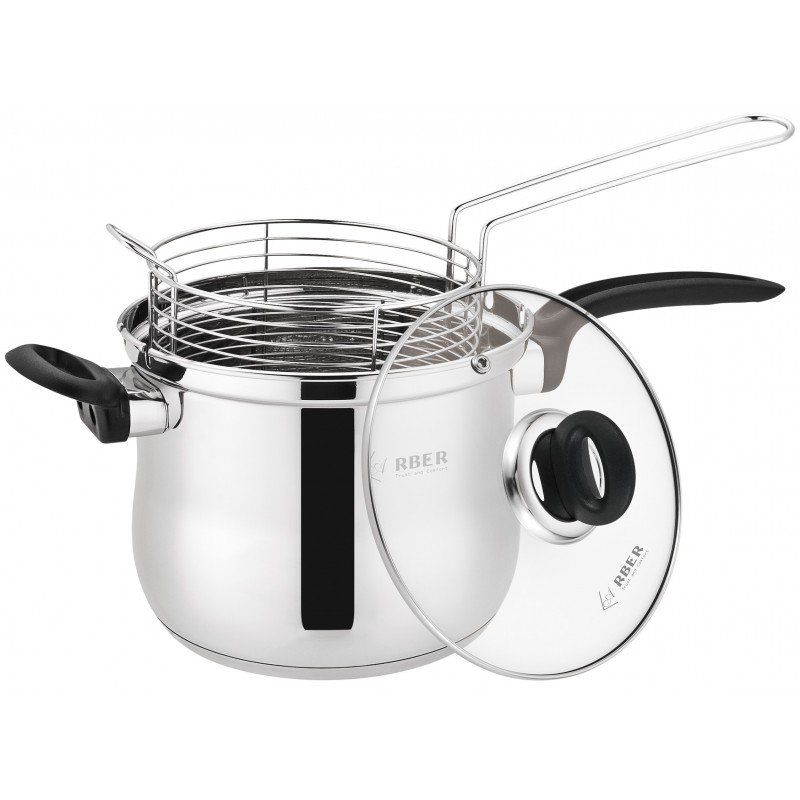 Quánh inox chiên ngâp dầu, kèm giỏ inox AN-02VH